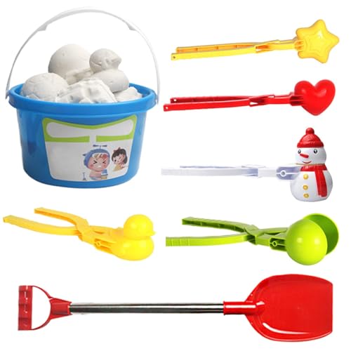 Schneeballmacher,Schneeballmacher für Kinder | Kleines Winter-Schneespielzeug - Schneeballschlacht, Sandspielzeug für Kinder, Schneeball-Clip-Set, Outdoor-Schneeschimmel für Kinder im Winter im Freien von Generic