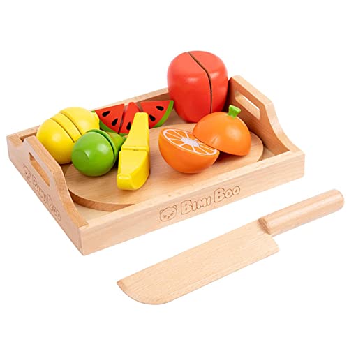 Schneidespielzeug zum Spielen von Lebensmitteln, Obstschneidespielzeug für Kinder | Küchenspiel-Essensspielzeug - Obstspielzeug mit Spielzeugschneider und Schneidebrett, schneidbares Obst-Küchenspielz von Generic