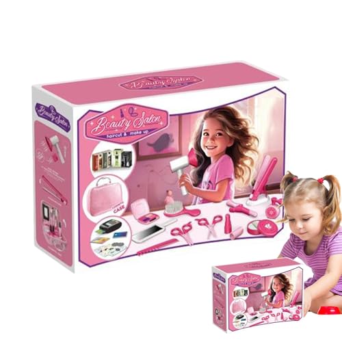 Schönheitssalon-Set für Kinder, Friseur und Stylistin Rollenspiel | Friseursalon-Set | Schönheitssalon-Set zum Anziehen, für und Mädchen von 3 bis 8 Jahren, Weihnachten von Generic