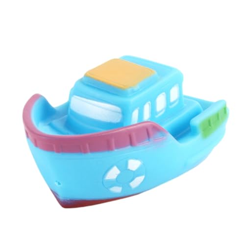 Schwimmendes Badespielzeug für die Badewanne, weiches Badeboot-Spielzeug für Babys, Badewanne, Lernwasserspielzeug und Badezimmerspielzeug für Kleinkinder SzL77 (Blue, One Size) von Generic