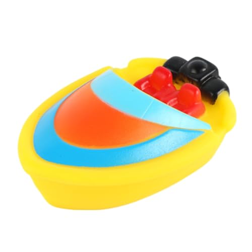 Schwimmendes Badespielzeug für die Badewanne, weiches Badeboot-Spielzeug für Babys, Badewanne, Lernwasserspielzeug und Badezimmerspielzeug für Kleinkinder SzL78 (Yellow, One Size) von Generic