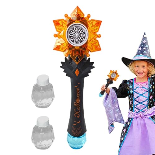 Seifenblasenstäbe für Kinder,Halloween Seifenblasenstab | Windrad-Design Halloween-Blasengebläse mit Licht und Musik,Einzigartige kreative Partygeschenke, multifunktionaler Halloween-Blasenmacher für von Generic