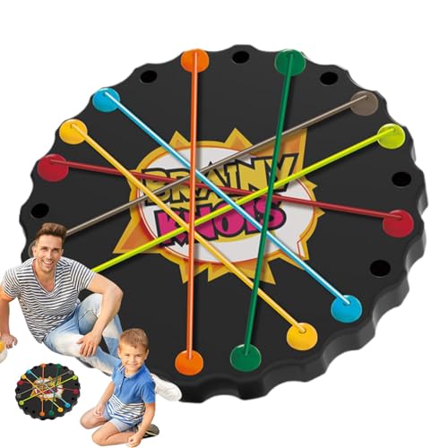 Seilpuzzlespiel – Puzzleknotenset, Denksportspielzeug | Lustiges Puzzlespiel Für Erwachsene Und Kinder, Farbenfrohe Schnürspielzeuge, Seilknoten Entwirren, Stapelsortierbrettspiel, Problemlösungsaktiv von Generic