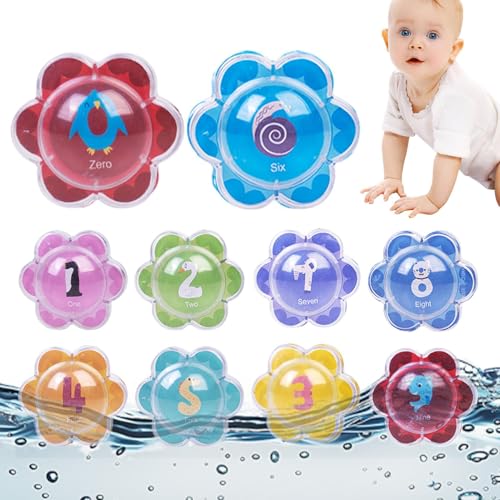 Sensorische Lernbälle Kinder - Schwimmendes Spielzeugset, buntes Design | Zahlen Bälle Bathtub Pool für Kleinkinder für frühes Lernen mit einem Wassererlebnis beim Duschen von Bädern oder Sommerspiel Sensorische Lernbälle Kinder - Schwimmendes Spielzeugset, buntes Design | Zahlen Bälle Bathtub Pool für Kleinkinder für frühes Lernen mit einem Wassererlebnis beim Duschen von Bädern oder Sommerspiel von Generic