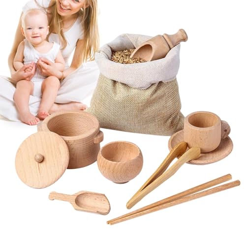 Sensorische Werkzeuge aus Holz für Mülltonnen, 8 | Simulationsset für Feinmotorik für Kinder: sensorisch für Kleinkinder und Vorschulkinder Sensorische Werkzeuge aus Holz für Mülltonnen, 8 | Simulationsset für Feinmotorik für Kinder: sensorisch für Kleinkinder und Vorschulkinder von Generic