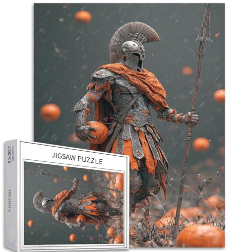 Shadow Warrior Puzzle für Erwachsene, 1000 Teile, Motiv: Jack-o'-Laterne, Kunst-Puzzle, bunt, DIY-Puzzles für Heimdekoration, Geschenke, Familienpuzzle, perfekt für Spieleabende, 50 x 70 cm Shadow Warrior Puzzle für Erwachsene, 1000 Teile, Motiv: Jack-o'-Laterne, Kunst-Puzzle, bunt, DIY-Puzzles für Heimdekoration, Geschenke, Familienpuzzle, perfekt für Spieleabende, 50 x 70 cm von Generic