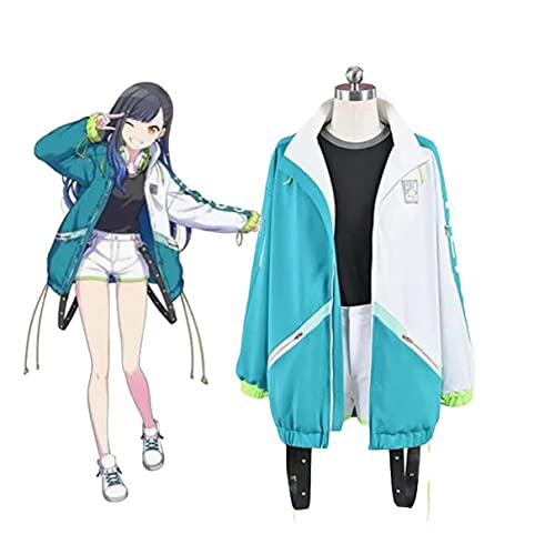 Shiraishi An Cosplay Kostüm Jacke Komplettset Halloween,XL-Blue von Generic