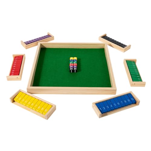 Shut The Box Spiel - Holz-Würfelspiel Für Familienabende | Tragbares Brettspiel Für Camping | Aktivitäten Am Couchtisch | Teambuilding-Spiele | Lustiges Spiel Für Feiertagsversammlungen Shut The Box Spiel - Holz-Würfelspiel Für Familienabende | Tragbares Brettspiel Für Camping | Aktivitäten Am Couchtisch | Teambuilding-Spiele | Lustiges Spiel Für Feiertagsversammlungen von Generic