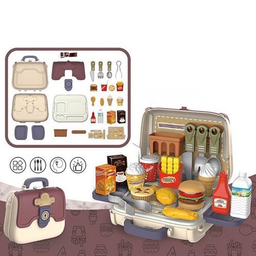 Simulation Hamburger Handtasche Kinderspielzeug Mädchen Simulation Make-up Jede Tasche Früherziehung Spielzeug Spielzeug SCg268 (Purple, 30x24x19cm) von Generic