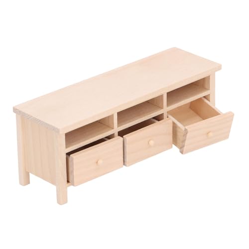 Simulation von Möbeln für Puppenhäuser Miniatur TV-Schrank Einfaches Design mit Schubladen für DIY-Projekte (einfaches Modell) von Generic