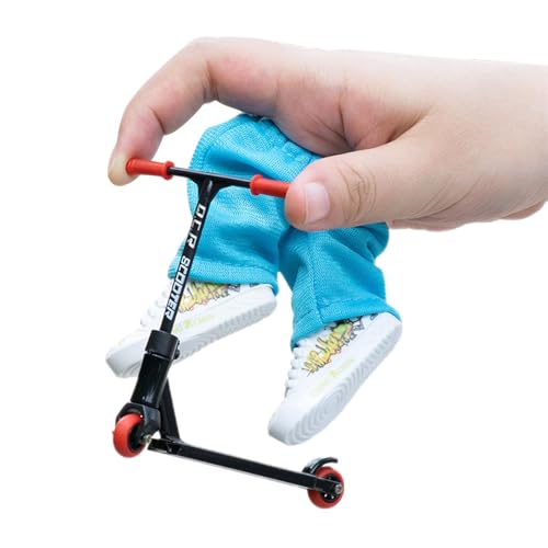 Skateboard -Spielzeugspielzeug - Set mit Fingerroller, Finger und Accessoires -Schuhen | Interaktives Spielzeug mit Bewegung der Spitze der Finger, Hose und Werkzeuge für Fingerboardtische von Generic