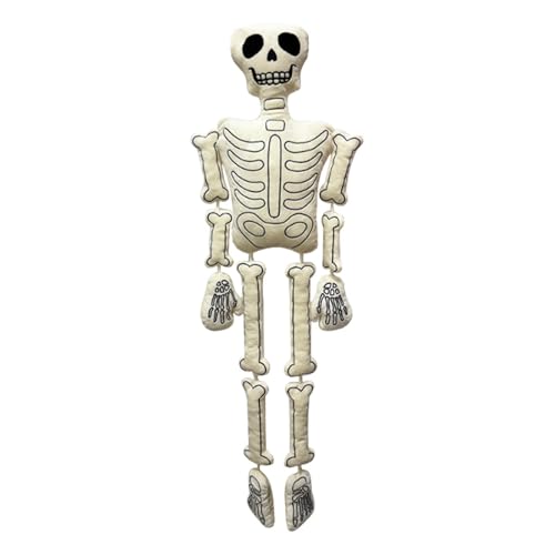 Skeleton Plüsch Spielzeug Plüsch Puppe Gefülltes Spielzeug Lebensechte Schöne Halloween Dekoration für Wohnhäuser Geburtstag Geschenke Kinder Kinder, Weiß von Generic