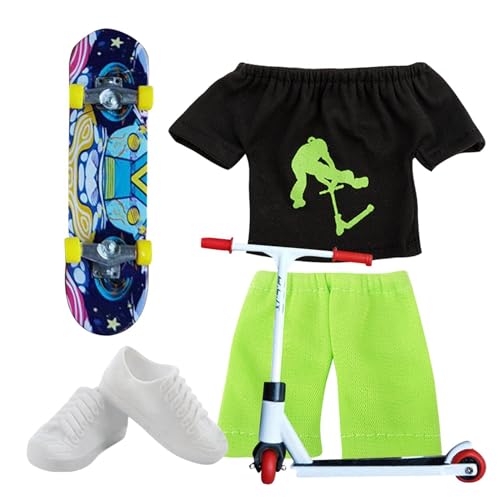 Small Finger Skateboard Set – Professionelles Fingerbrett Scooter, Montagewerkzeug Lernspielzeug Geschenk | Kinder, Fingerboard Zubehör Für Tricks Lernspielzeug Bewegung Kreatives Training von Generic