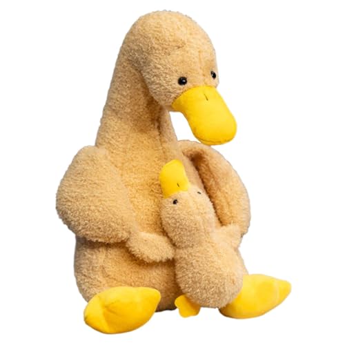 Soft Toy Duck, Duck Cartoon-Plush Duck Soft Toy Soft, Sweet Mother-Child Duck Tessic, Spielzeug, Begleiter für Tiere für Mädchen Kinder Teenager Teenager von Generic