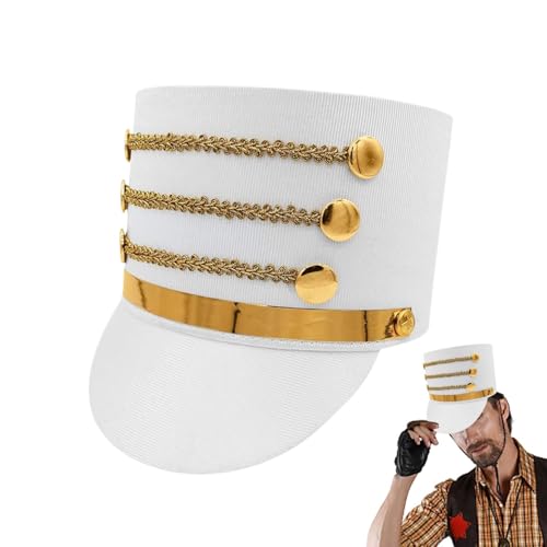 Soldier Band Hut - Drum Major Hut | Kostüm Hutspielzeug | Major Cosplay Accessoire Hut | Marches Bandhut | Erwachsene Kostüm Hutspielzeug Für Leistung, Sammeln, Cosplay von Generic