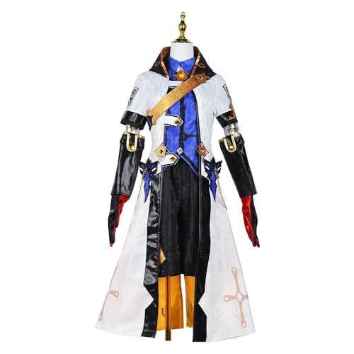 Spiel Albedo Cosplay Kostüm Halloween Outfit Karneval Anzug Für Männer Frauen (White,3XL) von Generic