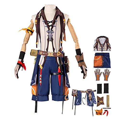 Spiel -Bennett Cosplay Uniform-Karnevalskostüm vollständiges Set mit Accessoires für Erwachsene,Brown-L von Generic