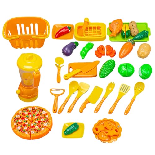 Spiel-Essen-Set für Kinder - Play Food Obstschneideset, Rollenspiel-Küchenspielzeug | Glattes und rundes Spielküchen-Essensspielzeug für Weihnachten, Kindertag, Neujahr, Geburtstag von Generic