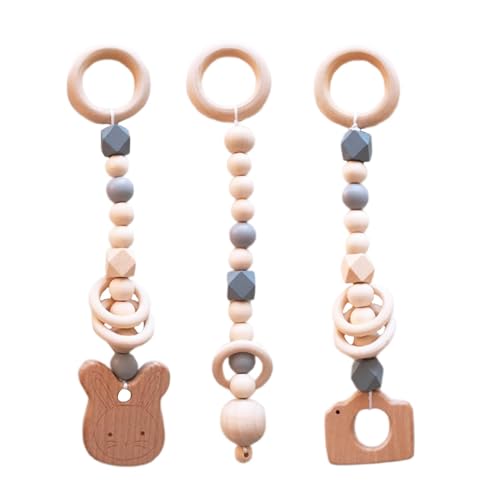 Spielset Activity Center Toy – Baby-Aktivitätsspielset, passend für die meisten Kinderwagen | Hängende Rasseln aus Holz, hölzerner Baby-Wachbogen für Babys im aktiven Spielbogen, von Generic