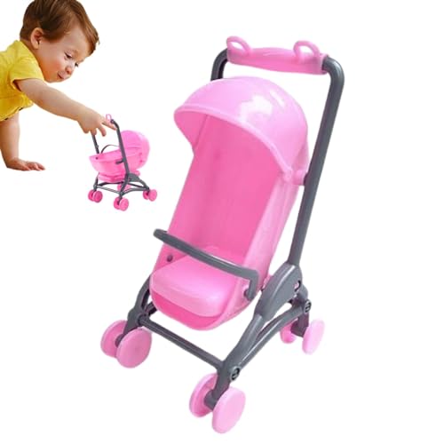 Spielzeug-Kinderwagen, Puppen-Kinderwagen-Spielzeug,Kleines simuliertes Kinderwagenspielzeug | Puppenwagen-Spielzeug zum Rollenspiel, Kinderspielzeug, Mini-Kinderwagen für Puppen, perfekt für kleine M von Generic