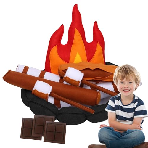 Spielzeug-Lagerfeuer-Set, Spielzeug-Lagerfeuer, Kinder-Lagerfeuer-Spielset, Lagerfeuer-Set, Lagerfeuer-Spielset, 15-teiliges Fake-Feuer-Spielzeug-Set für Kinder, dramatisches Spielspielzeug von Generic