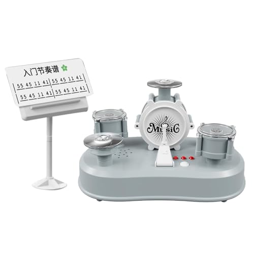 Spielzeug-Trommel-Set – Miniatur Trommel-Set, elektrisches Schlagzeugspielzeug | pädagogische Schlagzeuge, Soundeffekte und Licht, Miniatur-Musikinstrumente, Desktop-Gadget für B Spielzeug-Trommel-Set – Miniatur Trommel-Set, elektrisches Schlagzeugspielzeug | pädagogische Schlagzeuge, Soundeffekte und Licht, Miniatur-Musikinstrumente, Desktop-Gadget für B von Generic