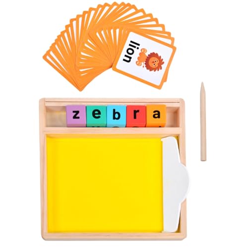 Spielzeug mit Tablett, Tablett für Kinder, Buchstabenpaar-Set, passendes Tablett für Klassenzimmer, Holzspielzeug mit Tablett, Buchstaben-Set für Kinder von Generic