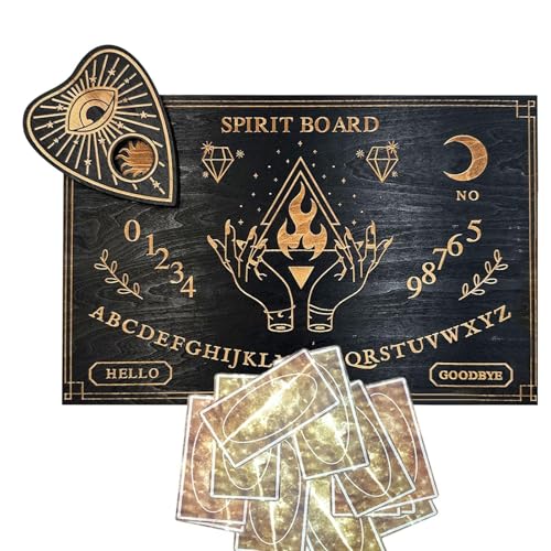 Spirituelle Tafel Ouija Metaphysische Holzbilder mit Buchstaben und Zahlen - Spirituelle Dekorationen - Pendeltafel für Mädchen Geschenke für Freunde von Generic