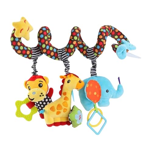 Spral-Kinderwagen-Spielzeug – Spirals-Autositz-Spielzeug, pädagogisches Plüschtier, mobiles Musikspielzeug, Spielzeug für Kinderwagen, Kinderbett, Spielaktivitätsspielzeug für sensorische Erkundung, A von Generic