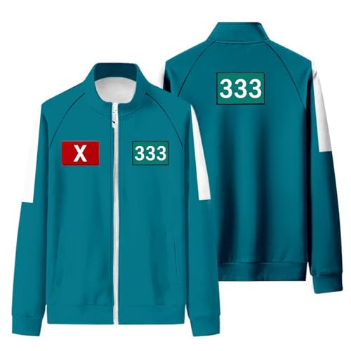 𝙎𝙦𝙪ἰ𝙙 𝑮𝙖𝙢𝐞 Staffel 2 Personalisierte Kostüm für Erwachsene,Cosplay Spielkostüm,Costume Merch Unisex,Cosplay Anzug,Sweatshirt und Hose Set (Green, XL) von Generic