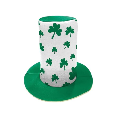 St. Patricks Partyhut, Foto -Requisiten -Partyzubehör, Irischer Top -Hut Shamrock -Kobold Kopfbedeckung | Tree Toper St. Patricks Day Accessoires, Kostümzubehör von Generic