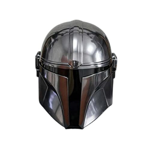 Design Handicraft, Mandalorian-Helm, Stahl, mittelalterlicher Helm für Halloween, Kostüm, Theater, Rollenspiel, Rüstung, tolles Produkt von THOR INSTRUMENTS