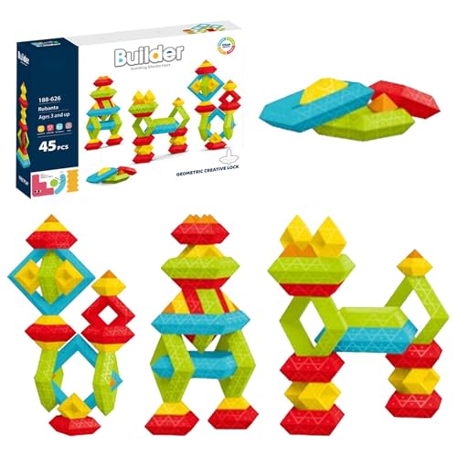 Stapelbares Pyramidenpuzzle,Pyramidenbausteine ​​ - Pyramiden-Stapelspielzeug-Bausteine ​​ - Frühpädagogische Stapelbausteine, Vorschul-Lernspielzeug für Kleinkinder im Alter von 3–5 Jahren, sensorisc von Generic