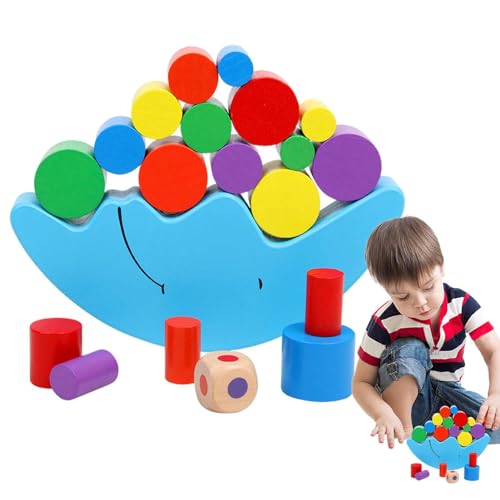 Stapelbares Spielzeug für Kleinkinder, Holzbausteine, STEM Stapelbare Holzbausteine, Vorschule Lernaktivitäten, Balance Spiel für Kleinkinder, Apr Spielzeug von Generic