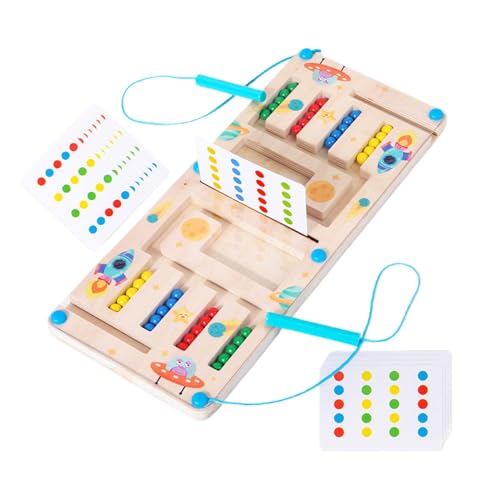 Stapelbares Spielzeug zur Farbsortierung – jedes Spielzeug aus Logical Perle, Bead Toys Gesellschaftsspiele aus Holz 4 Farben | Lernspielzeug Sortierung Puzzlespiel für Kinder von Generic