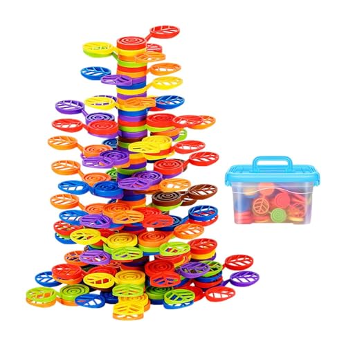 Stapelblöcke für Kinder, Bausteine ​​Stapelspielzeug - Blöcke Spielzeug Puzzle Building Tree Balance Game | Unterhaltsame Vorschulaktivitäten, pädagogische Lernspielset für Geburtstag, Kinder, und Mäd von Generic