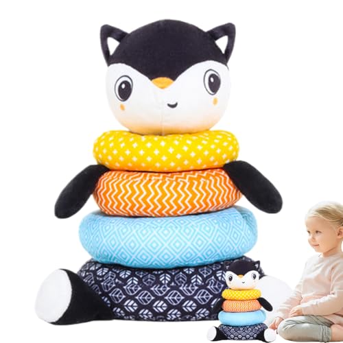Stapelspiel für Tiere – Ringe aus Plüsch, frühes Lernen, Hand-Auge-Koordination, Spielzeug für die Entwicklung von feinen und kognitiven motorischen Fähigkeiten Stapelspiel für Tiere – Ringe aus Plüsch, frühes Lernen, Hand-Auge-Koordination, Spielzeug für die Entwicklung von feinen und kognitiven motorischen Fähigkeiten von Generic
