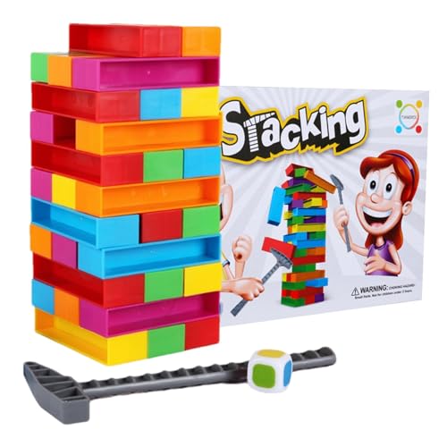 Stapelspiele, Balancierblöcke, Stapelspiel aus Blöcken, Sortier- und Stapelspielzeug, Balancierbaustein-Set, Puzzlespielzeug für Kleinkinder, und Mädchen von Generic