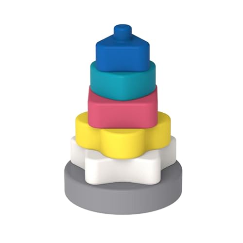 Stapelspielzeug - Flexible Stapelringe, interaktives Lernspielzeug | Sensorisches Konstruktionsspielzeug, Entwicklung feinmotorischer Fähigkeiten und Zahnen Bébsqueeze spielt mit einem Stapelspielzeug - Flexible Stapelringe, interaktives Lernspielzeug | Sensorisches Konstruktionsspielzeug, Entwicklung feinmotorischer Fähigkeiten und Zahnen Bébsqueeze spielt mit einem von Generic
