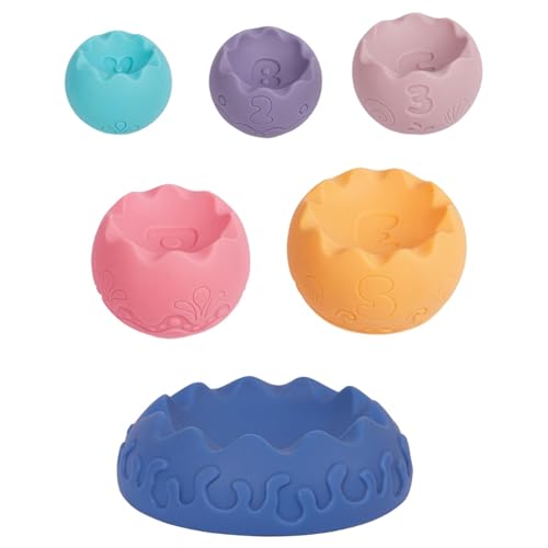 Stapelturm Spielzeug,Regenbogen Stapelspielzeug, Sensorisches Eierschale Gummi Stapelspielzeug, Weiche Bausteine Vorschule Lernspielzeug für Kinder und Mädchen Stapelturm Spielzeug,Regenbogen Stapelspielzeug, Sensorisches Eierschale Gummi Stapelspielzeug, Weiche Bausteine Vorschule Lernspielzeug für Kinder und Mädchen von Generic