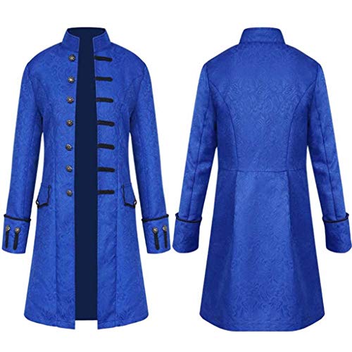 Steampunk Herren - Mittelalter Kleidung Jacket Herren Vintage Retro Kostüm Viktorianische Renaissance Gothic Gehrock für Halloween Cosplay Karneval Party von Generic