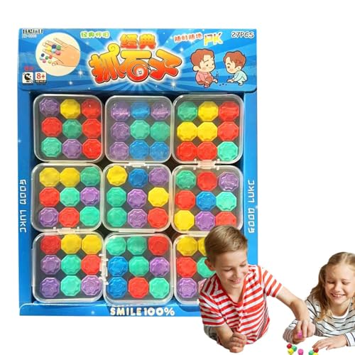 Stein-passendes Spielzeug, Sinnesstein für Kinder - Praktisches sensorisches Spielzeug, 27-teiliges Greifstein-Brettspiel - Klassisches, farbenfrohes Lernspielzeug, passende Denkaufgabe für Erwachsene von Generic