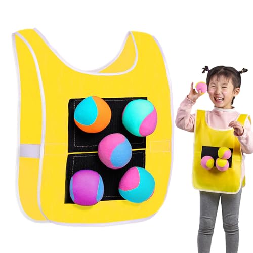 Stick Ball Vest – Westenset, Target Trowe Throw | Interaktives Dodgeball-Spiel, Ballspiele, Target-Starter-Spiele, Playground-Spielzeug für Spaß Stick Ball Vest – Westenset, Target Trowe Throw | Interaktives Dodgeball-Spiel, Ballspiele, Target-Starter-Spiele, Playground-Spielzeug für Spaß von Generic