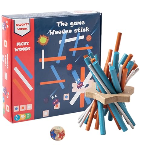 Stick-Fang-Spiel, Buntes Holz-Stick-Spiel, Stick-Holzpuzzle, Pump-Balance, Holz-Stick, Intelligenzentwicklung, Interaktives Spielzeug, Gleichgewichts- Und Geduld-Trainingsspiel – Stick-Pick-Up-Spiel – von Generic