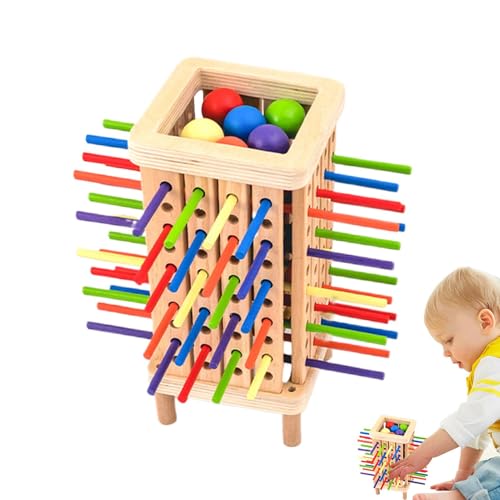 Stick Pull Game, Holzbrettspiele | Zählspielzeug aus Holzstäbchen - Buntes Holzstäbchen-Spiel, Holzstäbchen-Stapelspiel, Lernspielzeug, Vorschulspielzeug für Kinder ab 3 Jahren von Generic