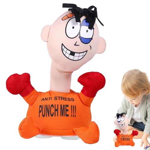 Stoffpuppe Stress - 23cm Schlag Mich Schreiende Puppe, Me Stoffpuppe Fidget Toys Anti Stress Spielzeug Zappelpuppen Spielzeug, Schreien, Nachdem Man Geschlagen Wurde, Zum Abbau Von Stress von Generic