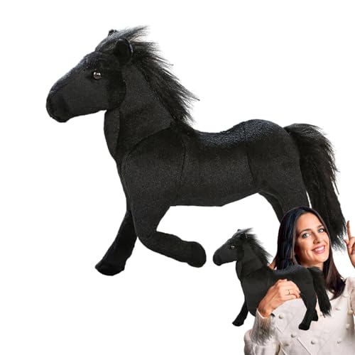 Stofftier – Gefülltes Pony-Plüsch, Plüsch-Pferdespielzeug mit flauschigem Pferdeschwanz | Tiere Plüschtiere für Kinder, kreative Geschenke für Wohnzimmer, Fotografie-Requisiten, Schlafzimmer, A von Generic