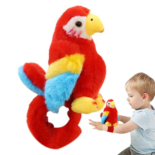 Stofftier Slap Armband,Vogel Slap Armband Plüsch, Vogel-Armband-Spielzeug, Kinderspielzeug-Armband, Slap-Armband-Spielzeug, Schnapparmband für und Mädchen von Generic