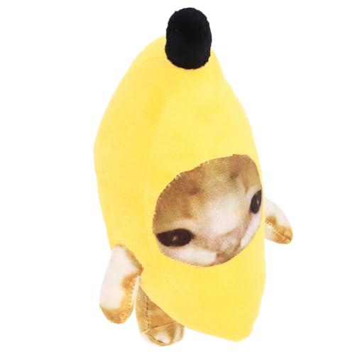 Stofftierspielzeug, Süßes, Lustiges Bananenkatzen-Plüschtier, Neuheits-Cartoon für Heimdekoration (20 cm) von Rosvola