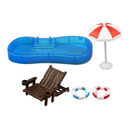 Strandmodell-Set für Strandmodelle – Schwimmring-Ornament | Bastelset für Puppenhäuser im Strandstil, Miniaturmodelle von Generic